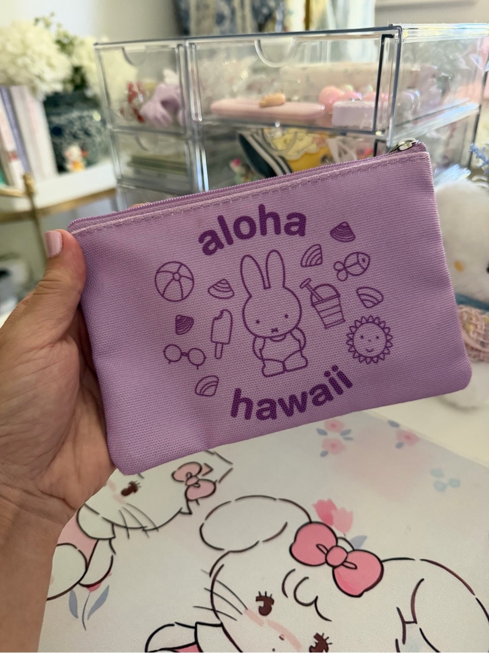 Official Miffy Aloha Hawaii Zip Pouch